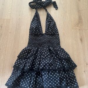 LoveShackFancy black mini dress